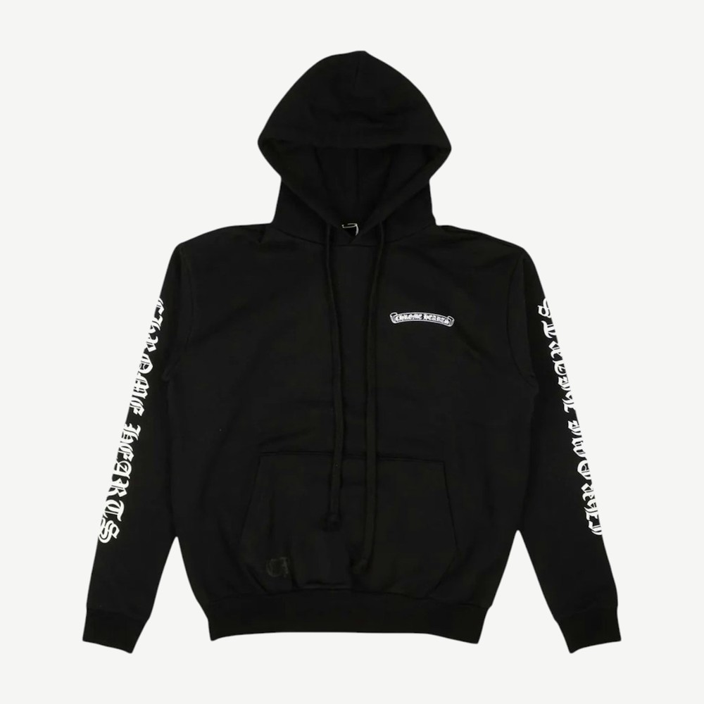 Scroll Logo Hoodie Black White