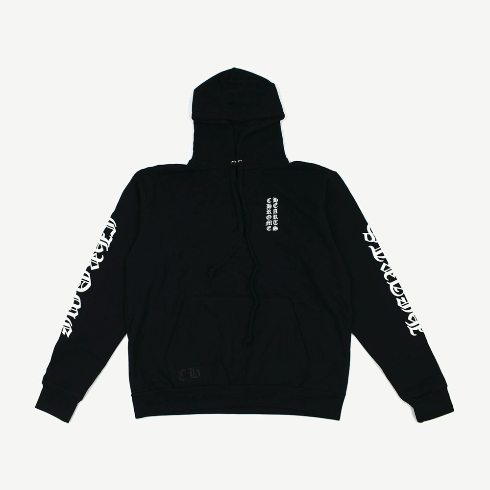 Vertical Logo Hoodie Black