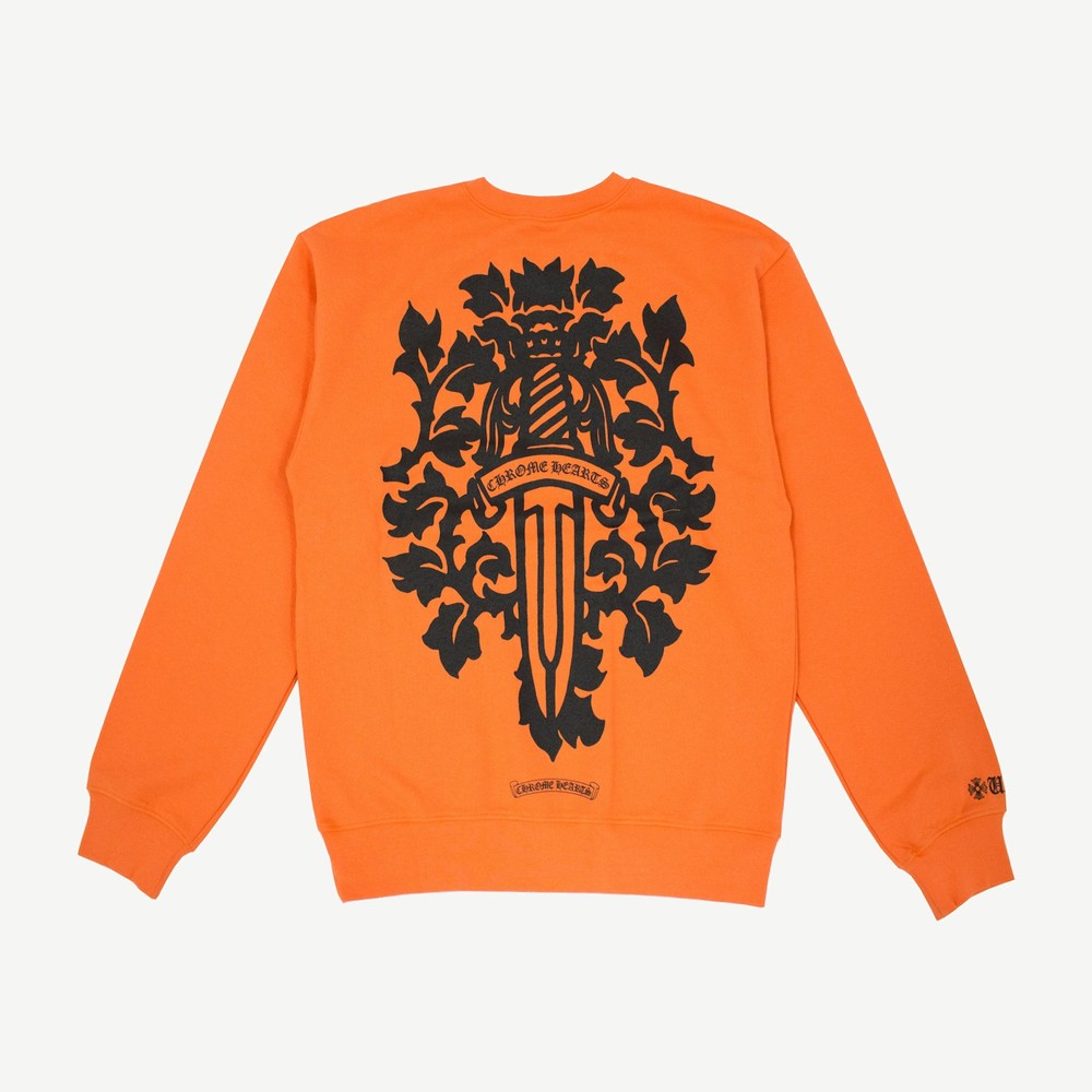Vine Dagger Crewneck Sweatshirt Orange Black