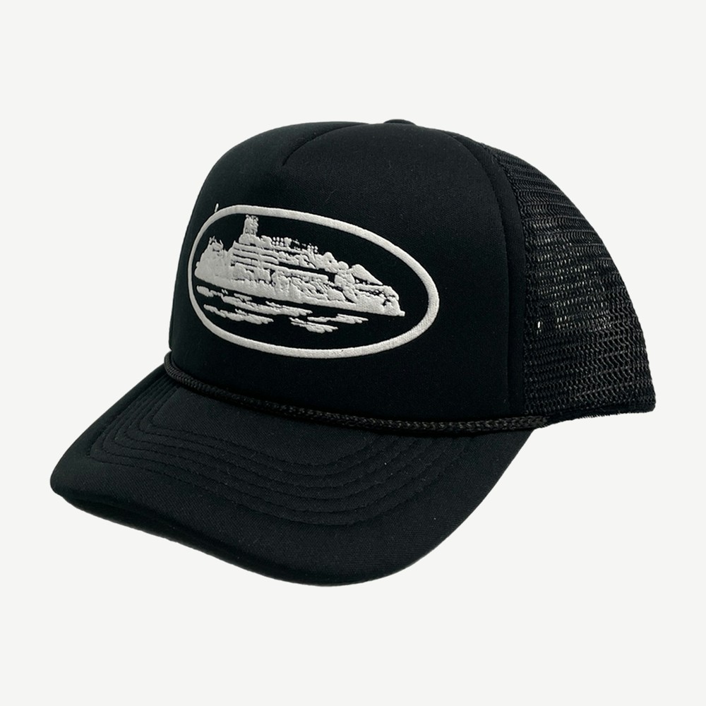 Alcatraz Premium Puff Print Trucker Hat Black