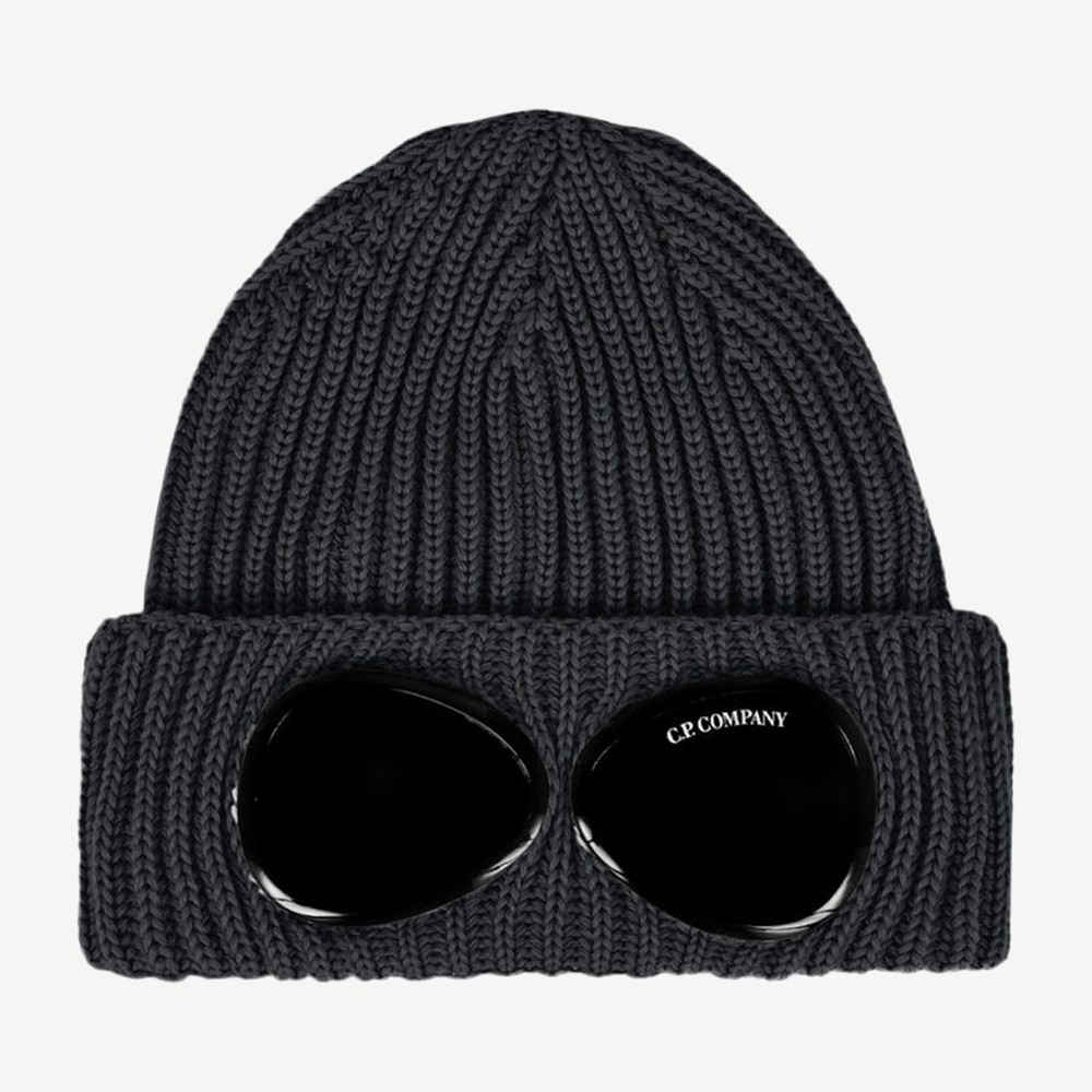 Cotton Goggle Beanie Dark Fog Grey