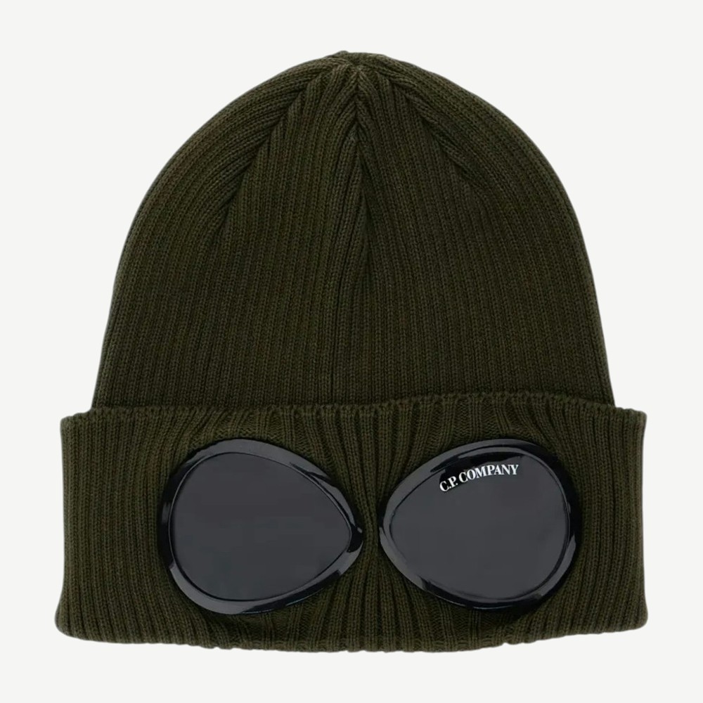 Cotton Goggle Beanie Ivy Green
