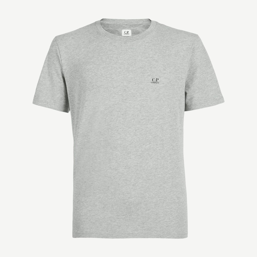 Cp Company 30 1 Jersey Goggle Graphic T Shirt Grey Melange