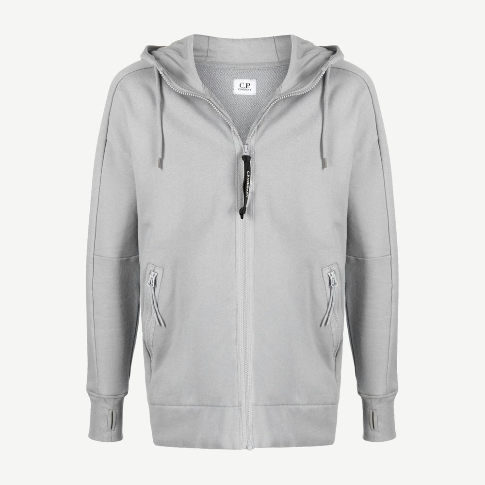 Diagonal Raised Fleece Goggle Hoodie Griffin Grey