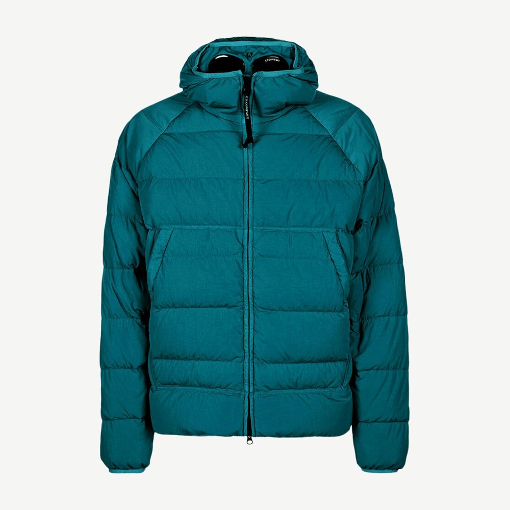 Eco Chrome R Hooded Down Goggle Jacket Shaded Spruce
