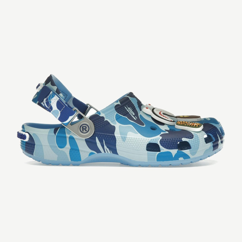 Classic Clog A Bathing Ape Bape Abc Camo Blue