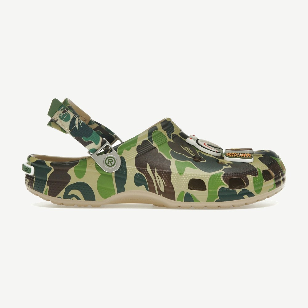 Classic Clog A Bathing Ape Bape Abc Camo Green