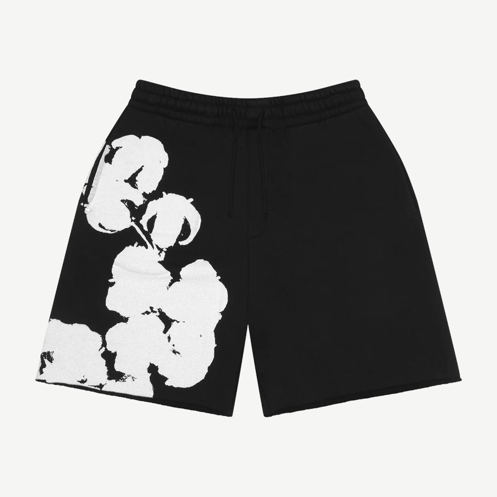 Big Cotton Wreath Sweat Shorts Black