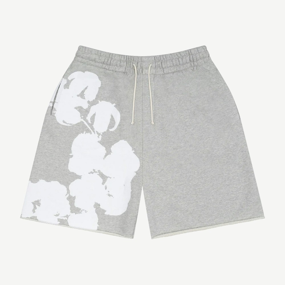Big Cotton Wreath Sweat Shorts Grey