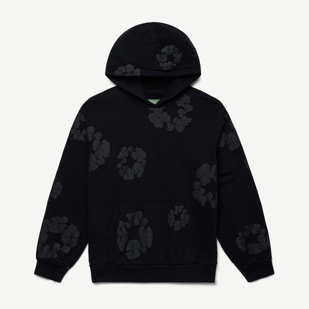 Cotton Wreath Hoodie Black Monochrome Productx