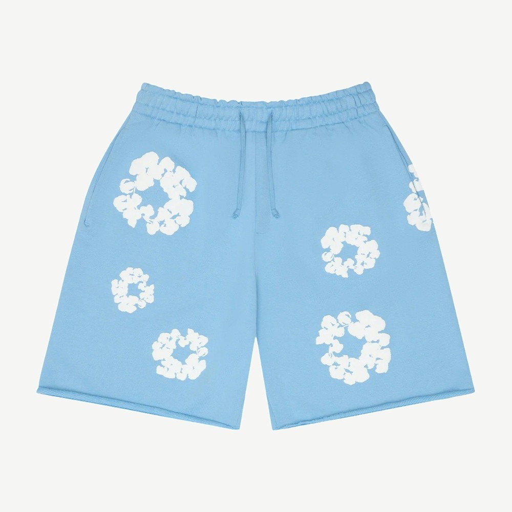 Cotton Wreath Sweatshorts Light Blue