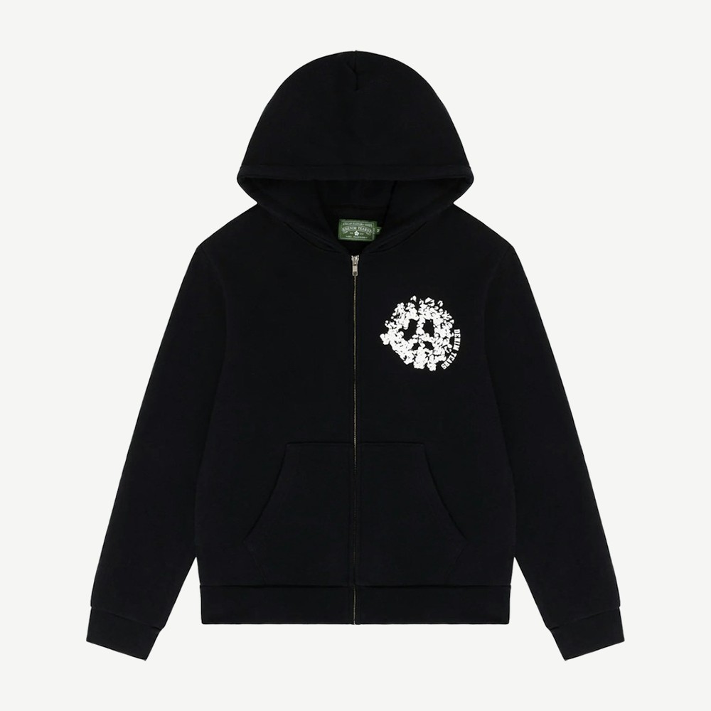 Denim University Zip Hoodie Black