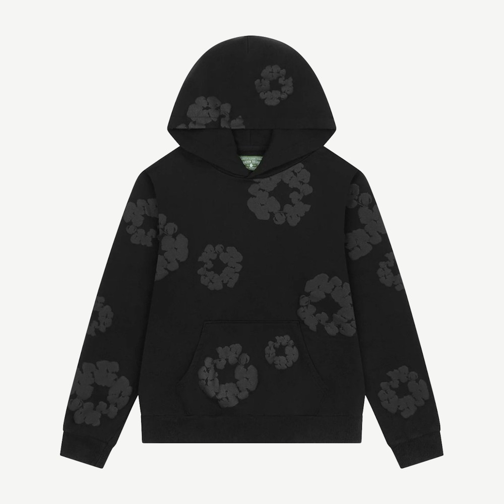 Mono Wreath Hoodie Black