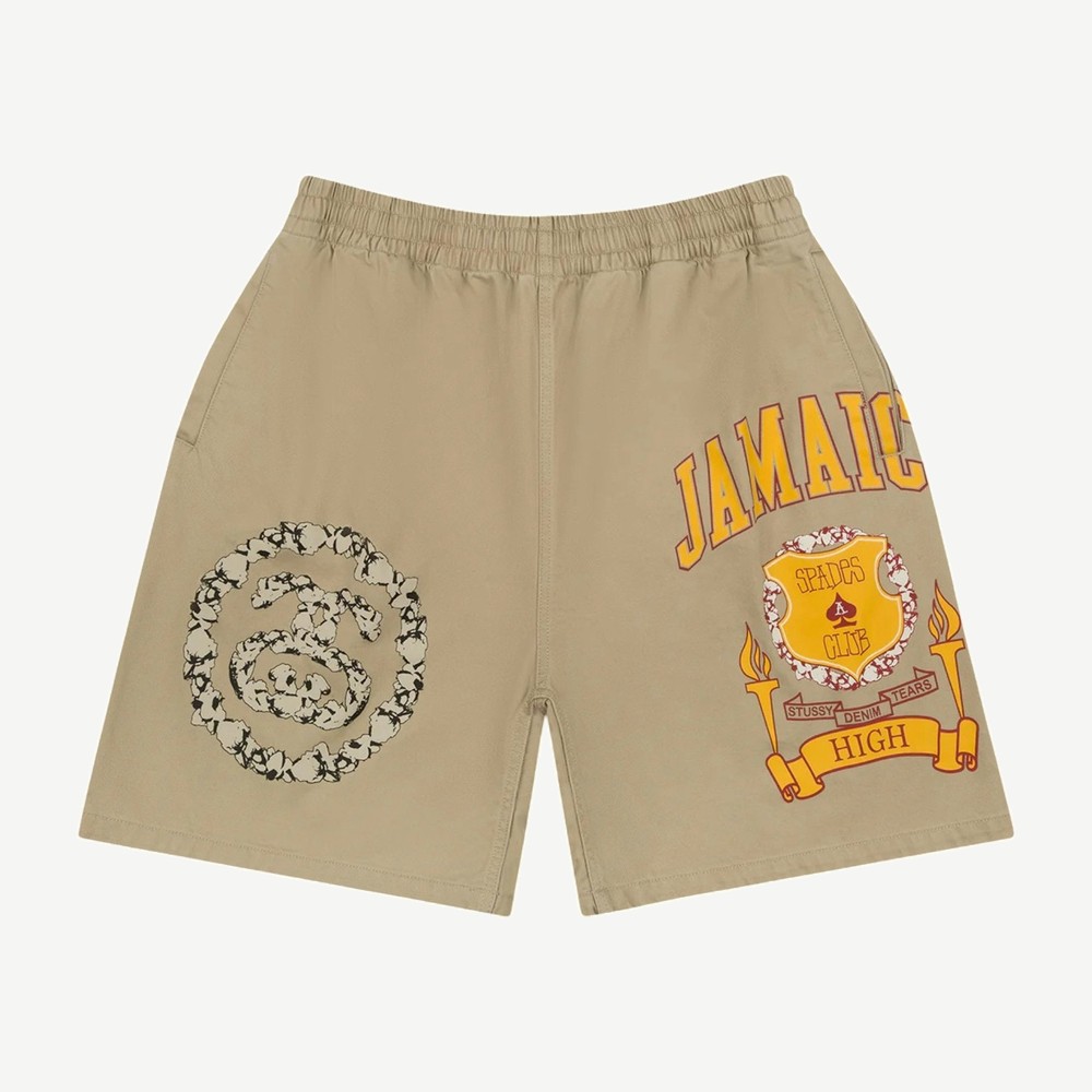 X Stussy Jamaica High Khaki Short Brown