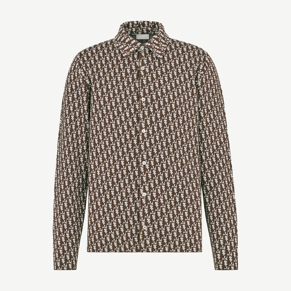 X Cactus Jack Dior Oblique Overshirt Brown White