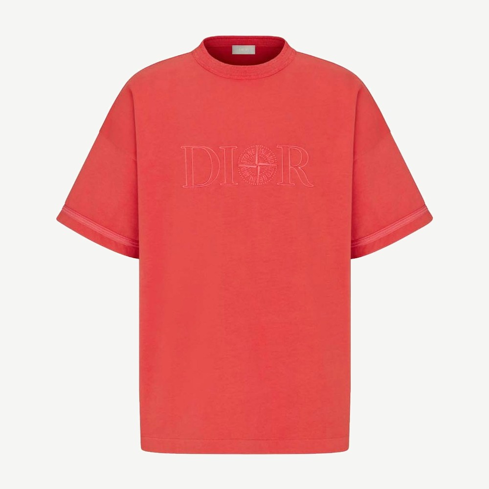 X Stone Island Oversized T Shirt Red