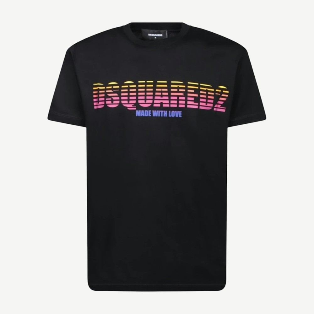 Cool Fit Made With Love Logo T Shirt Black