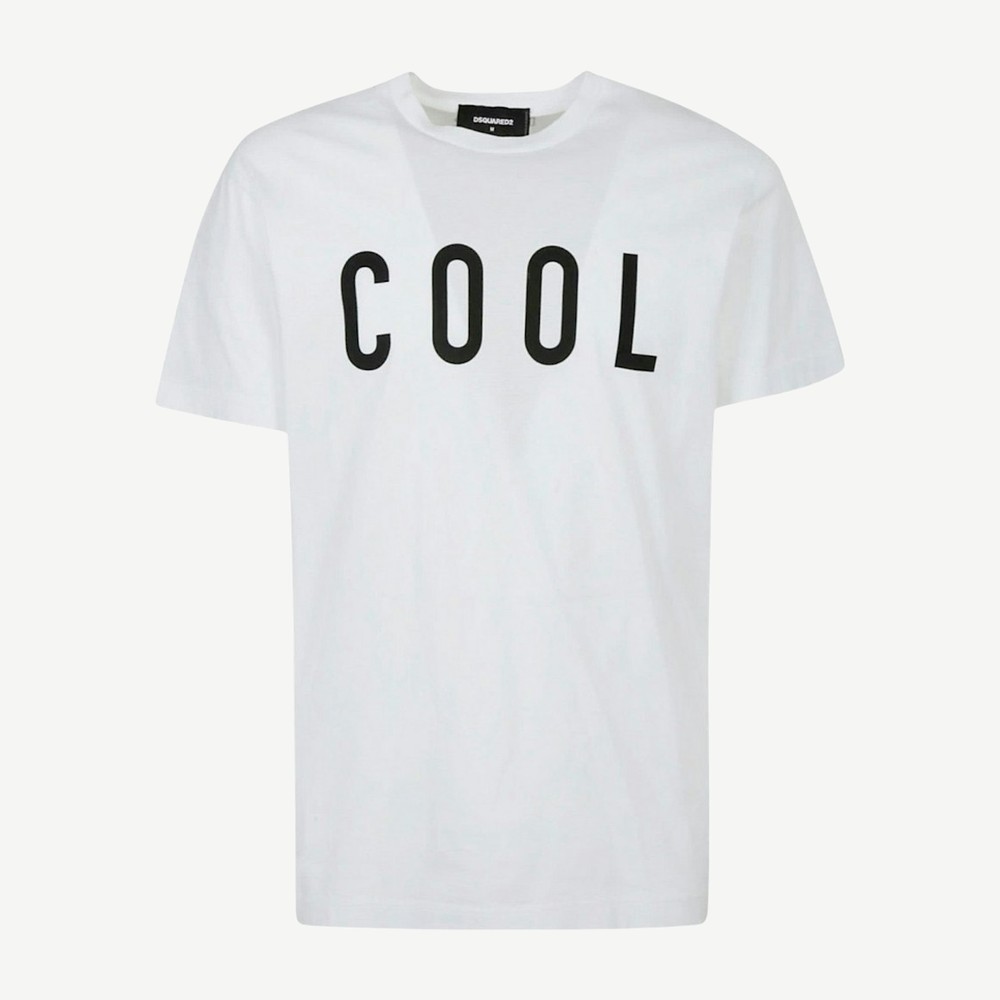 Cool Print Logo T Shirt White