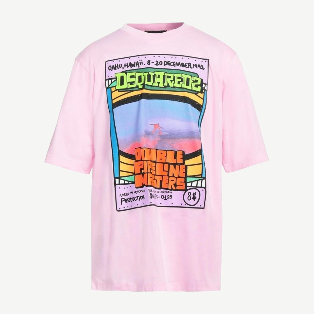 Double Pipeline Masters Design Skater Fit T Shirt Pink