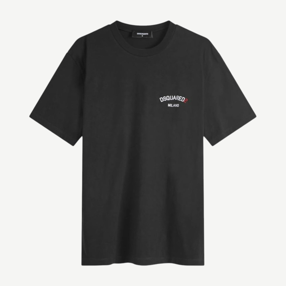 Embroidered Small Logo T Shirt Black
