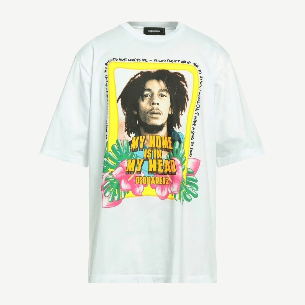 Skater Fit Home Is In My Head Logo T Shirt White