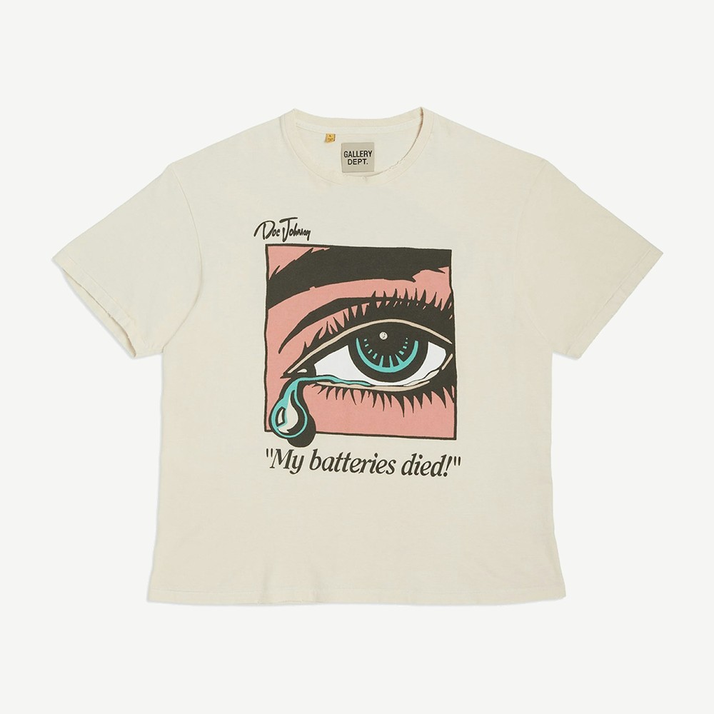Dead Batteries Tee Antique White