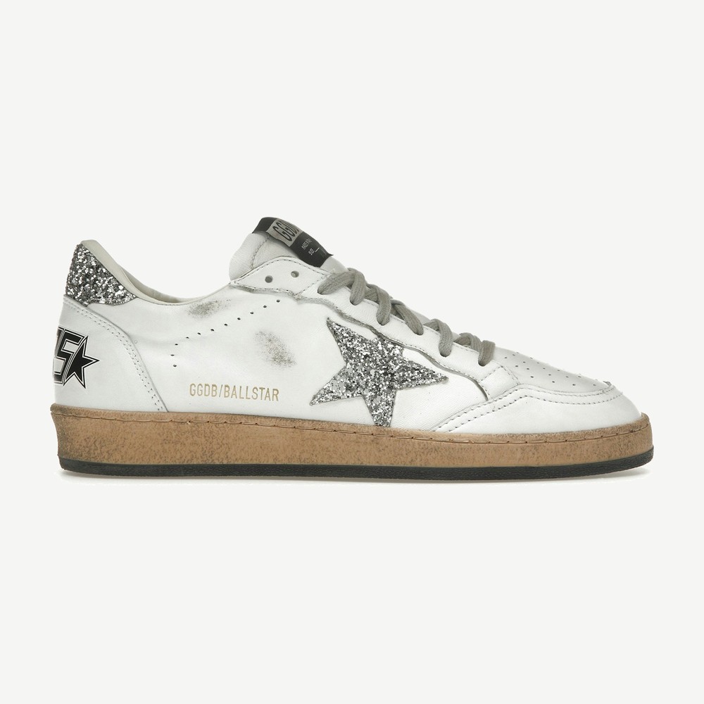 Ball Star White Silver Glitter W