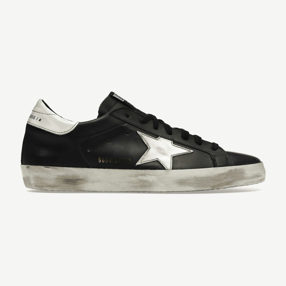 Super Star Black White Leather