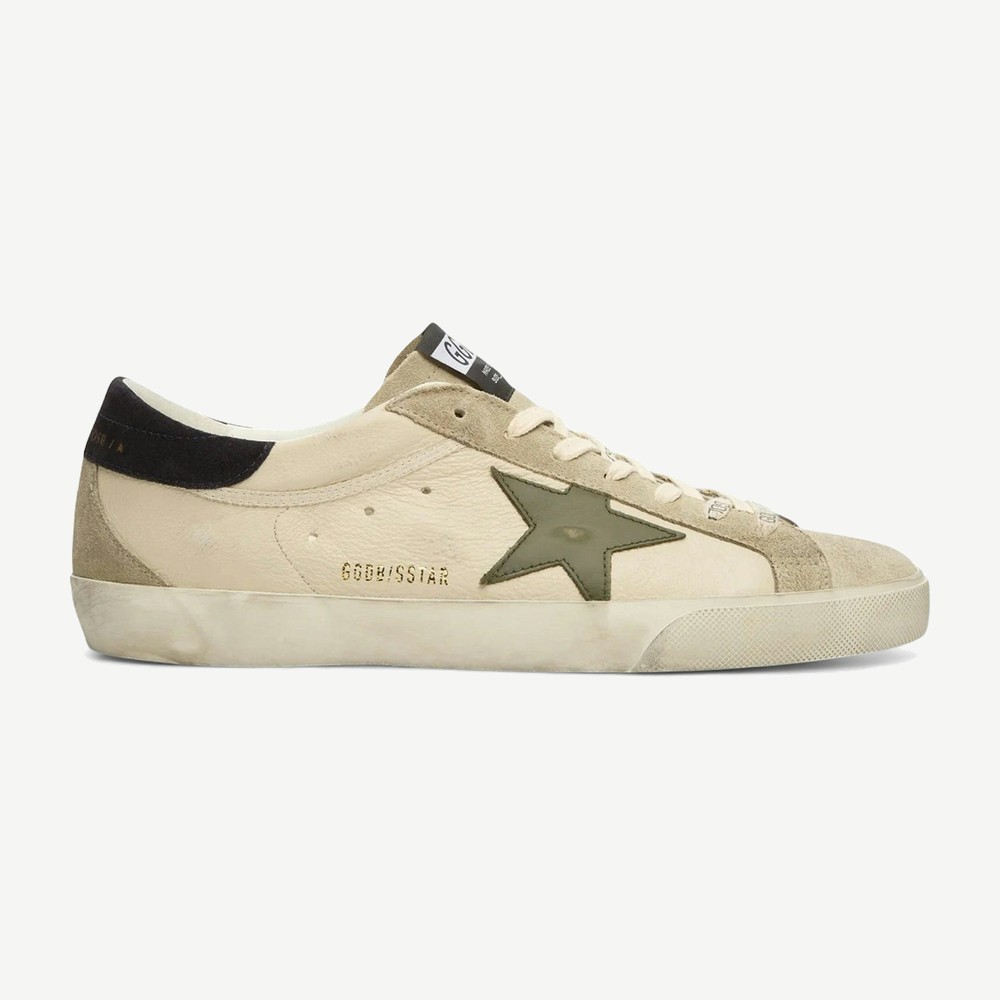 Super Star Cream Grey Olive Green Dark Blue