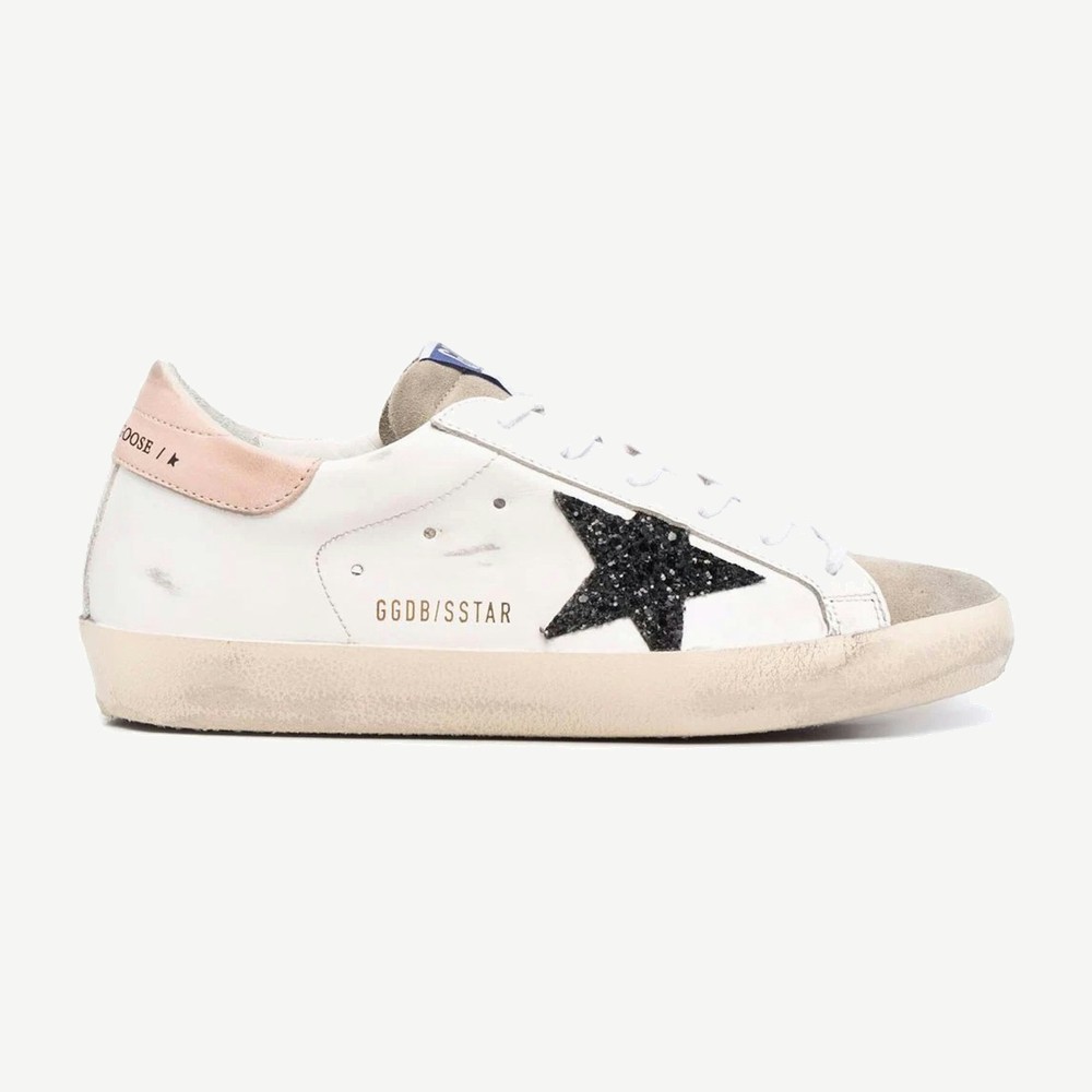Super Star White Black Glitter W
