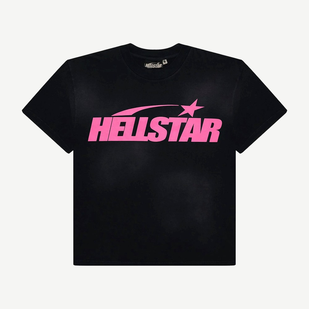 Classic T Shirt Regular Print Black Pink