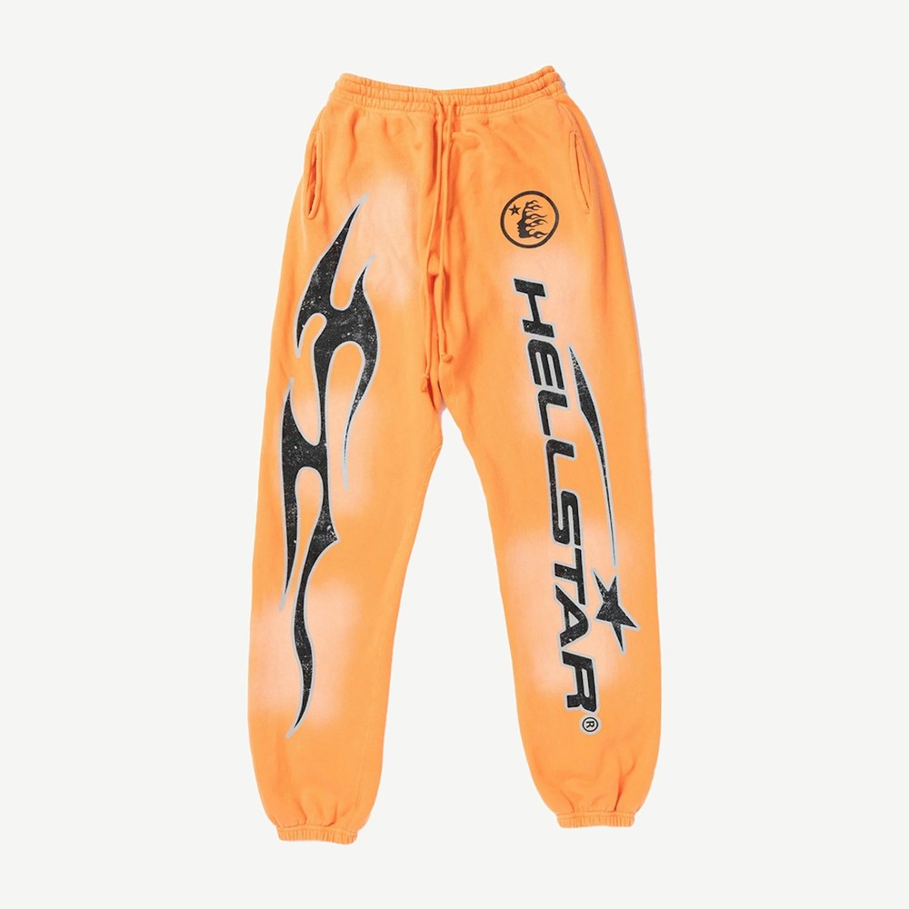 Fire Orange Closed Elastic Bottom Sweatpants Orang