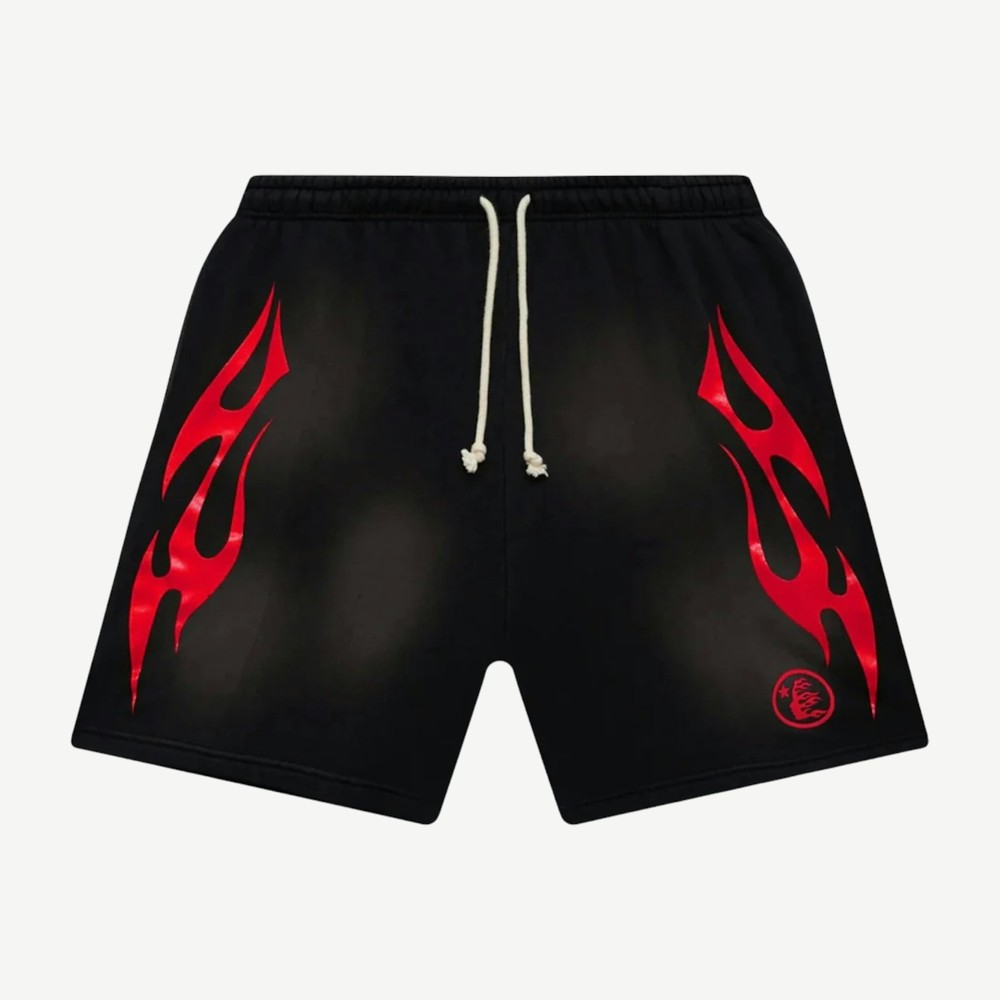 Flame Short Black Red