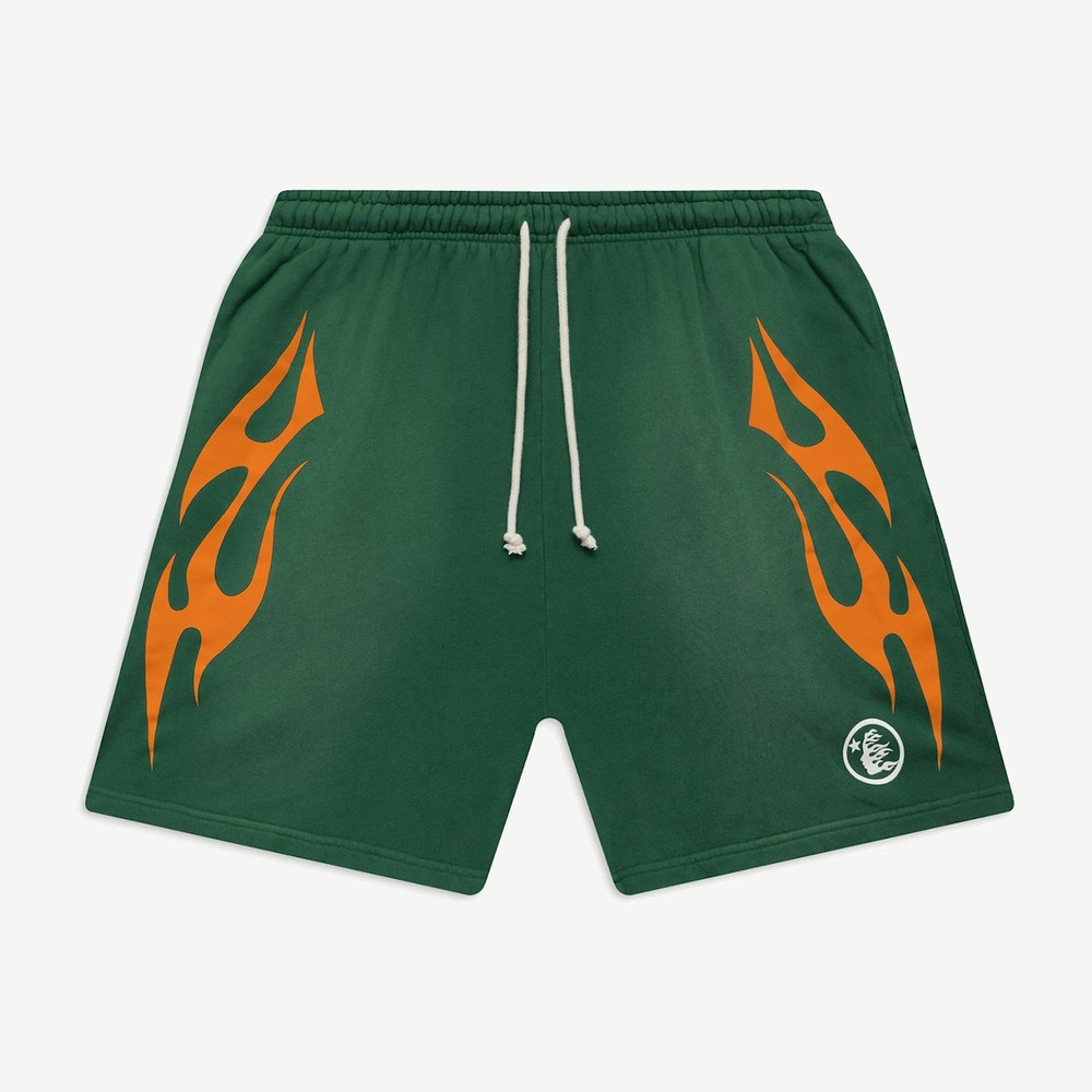 Flame Shorts Green