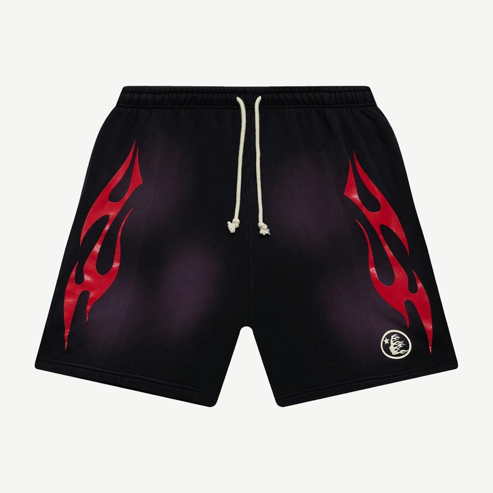 Flame Shorts Purple