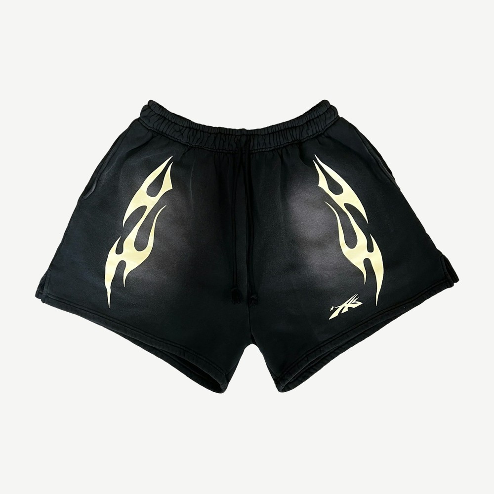 Sports Flame Shorts Black