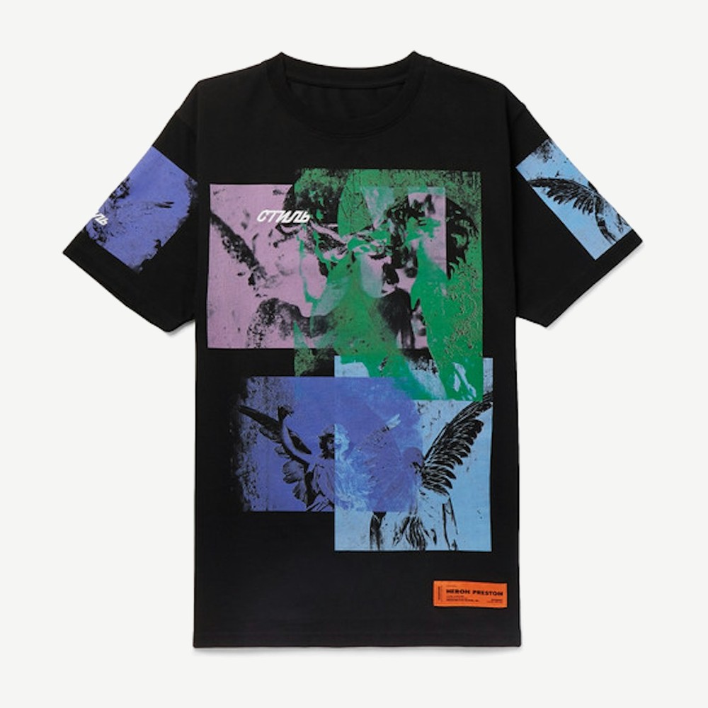 Ctnmb Embroidered Angel Statue T Shirt Black Multi