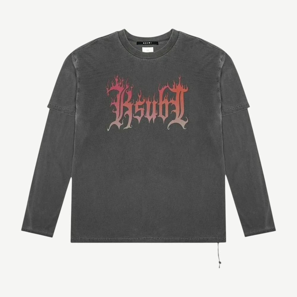 Fuego Layered L S Tee Black