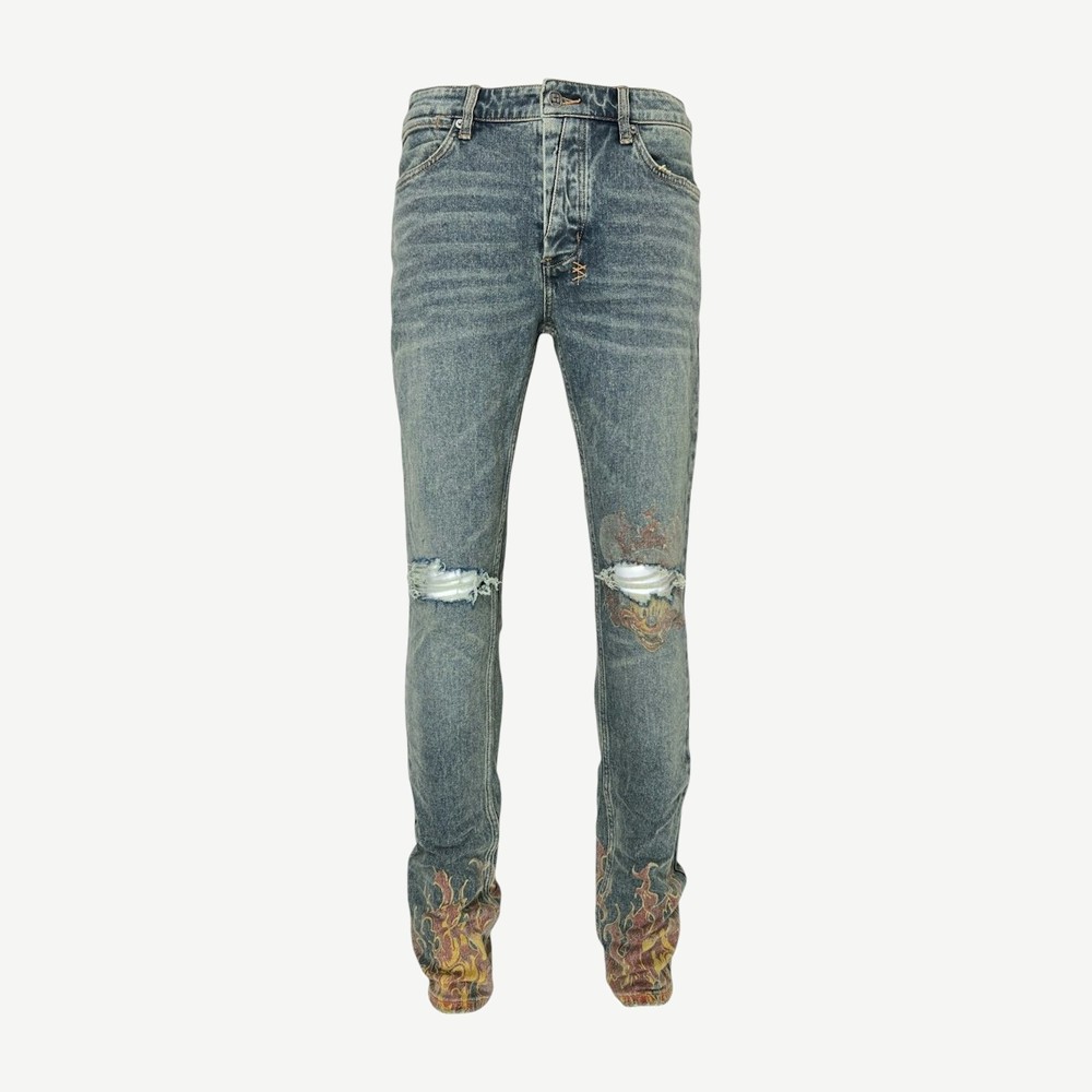 Van Winkle Stage Dive Trashed Denim Blue