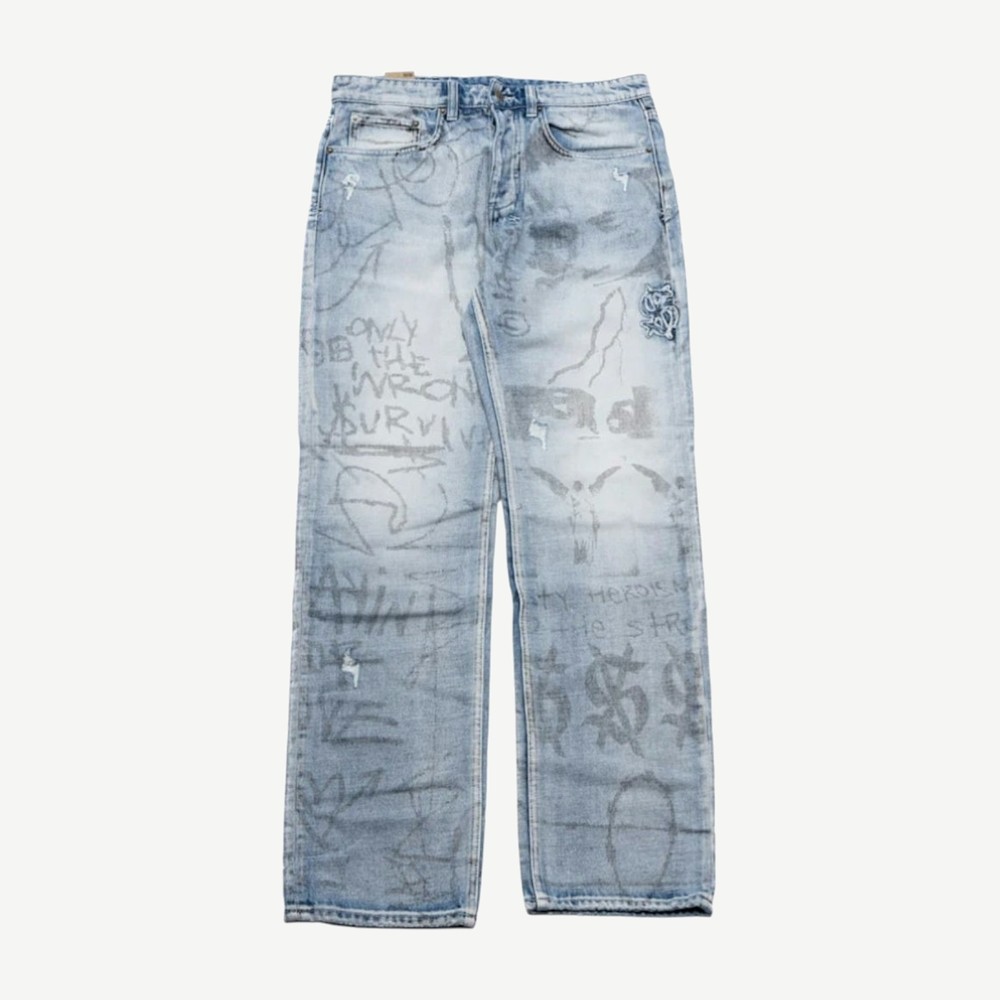 Ksubi X Trippie Redd Anti K Devils Jean Light Blue