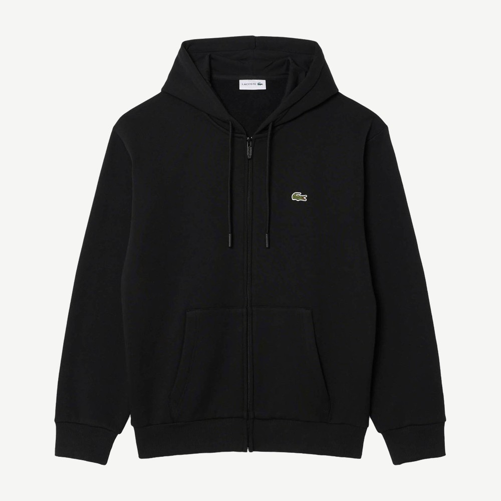 Fleece Zip Hoodie Black