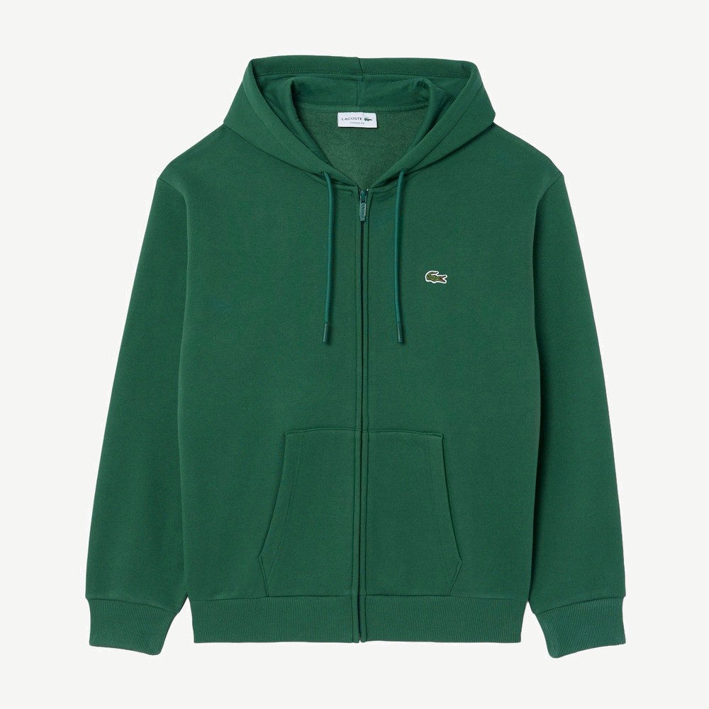 Fleece Zip Hoodie Green