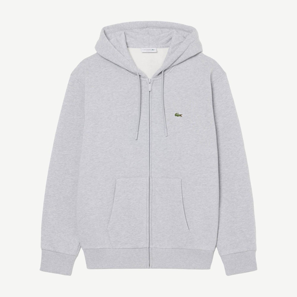 Fleece Zip Hoodie Light Grey