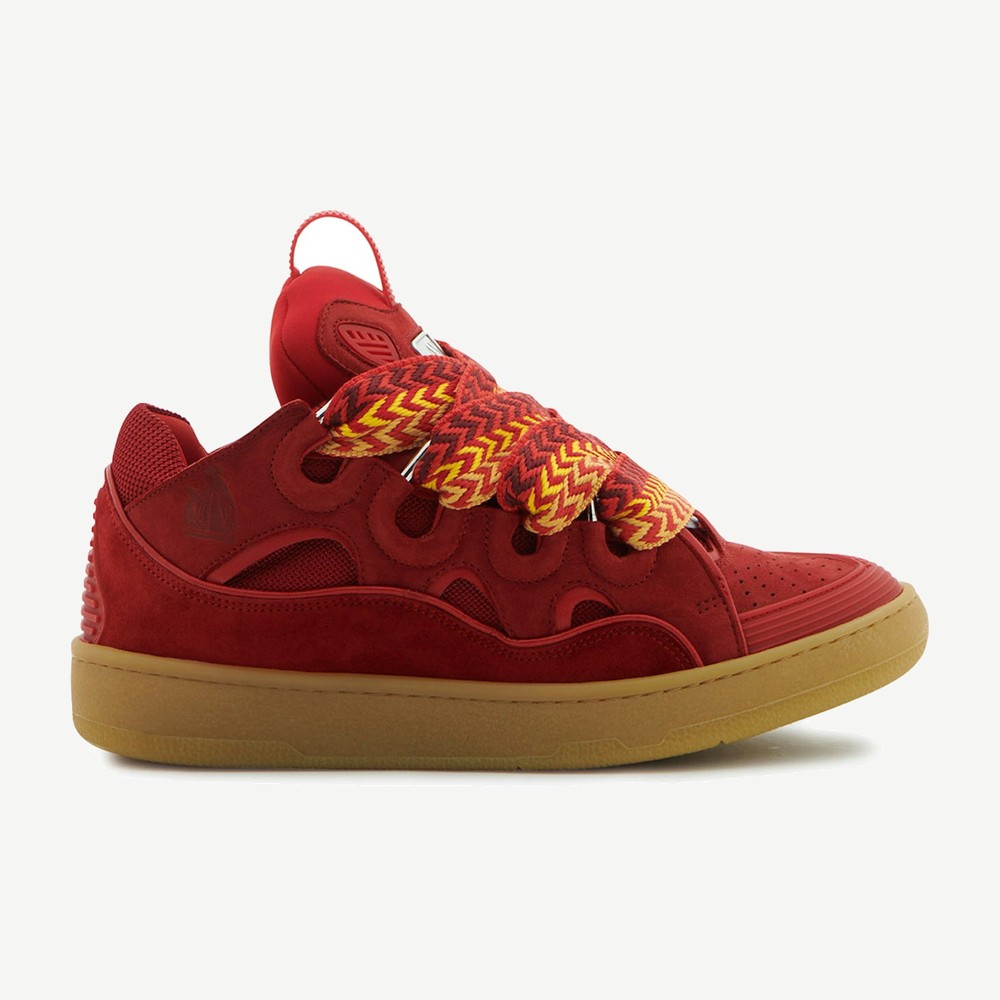 Leather Curb Poppy Red