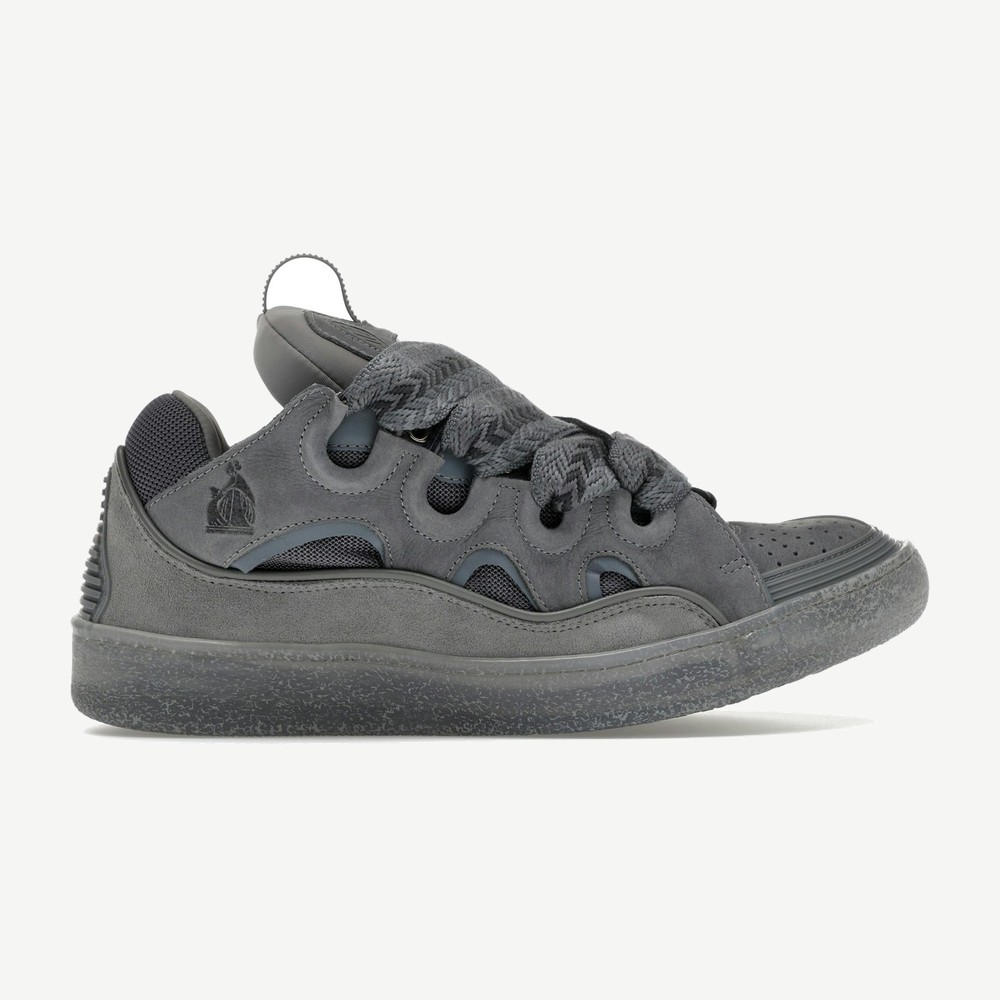 Leather Curb Speckled Effect Light Grey