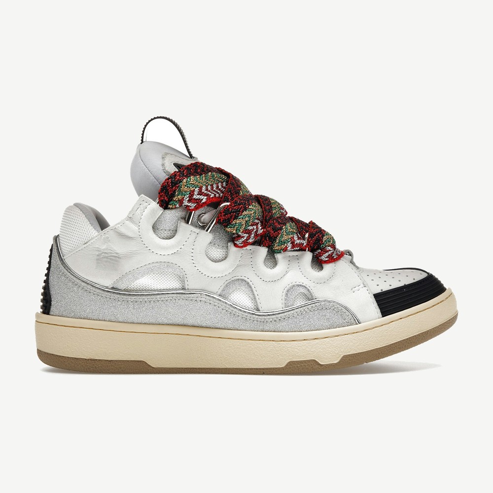 Leather Curb White Grey Black