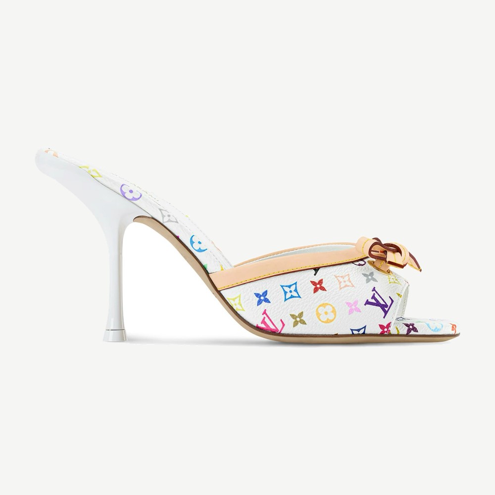6am Mule Stiletto Takashi Murakami White W