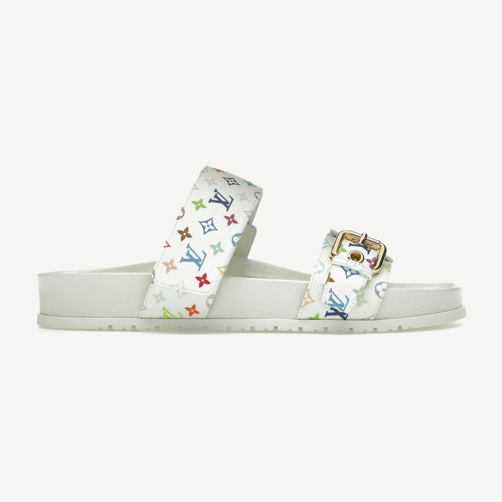 Bom Dia Flat Comfort Mule Takashi Murakami White W