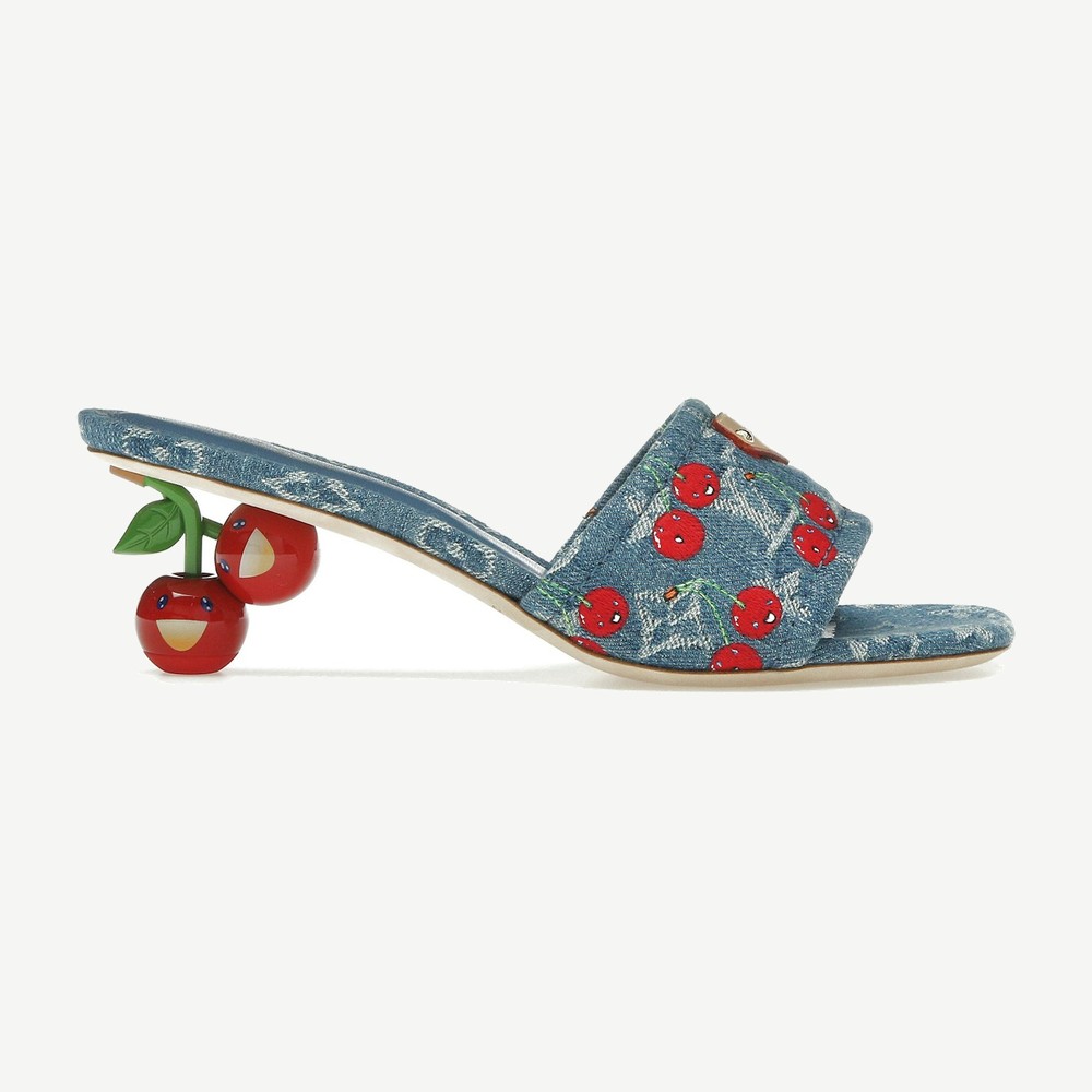Cherry Lily Mule X Takashi Murakami Denim