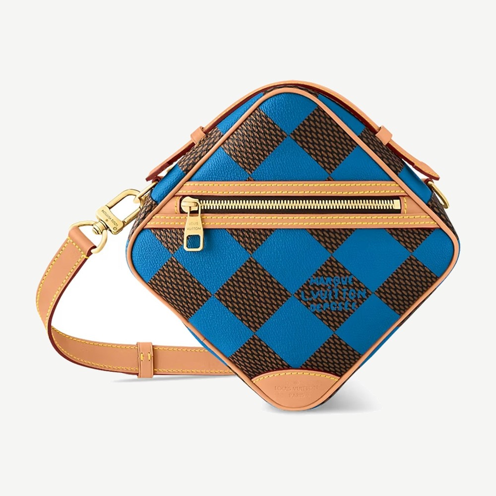 Chess Messenger Bag Damier Pop Blue